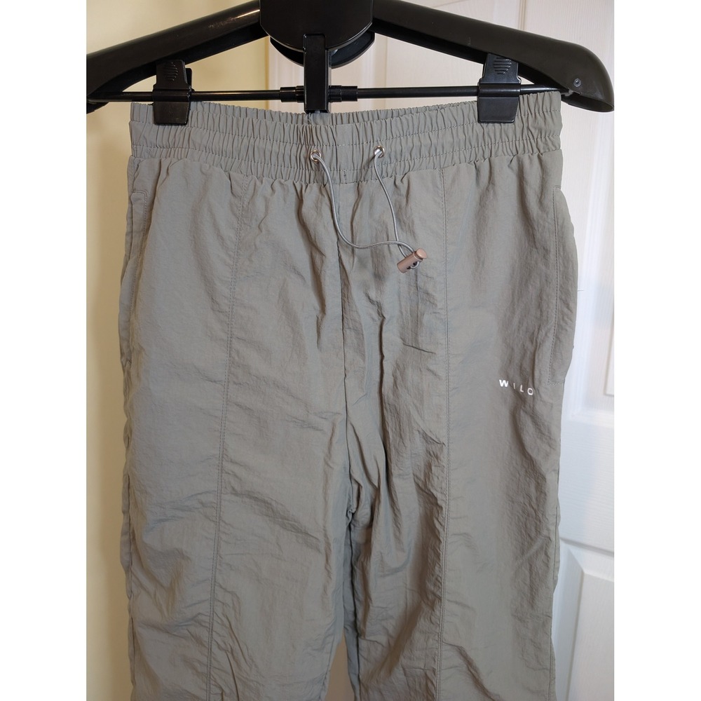 Wilo The Label Jogger Women S Sage Green Nylon Track Pants Drawstring Mesh Lined - Picture 3 of 9